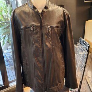 John Varvatos Black Calf Leather